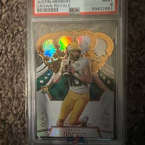 Justin Herbert Graded Rookie Card